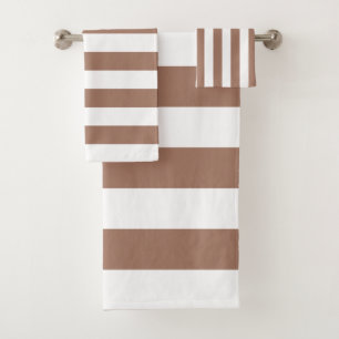 Vintages bandes verticales Mocha Mousse Blanc