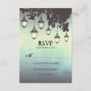 Vintages lampes suspendues MARIAGE CARTES RSVP