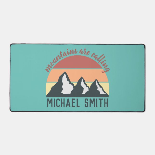 Vintages pastels montagnes appellent mongram ciel (Recto)