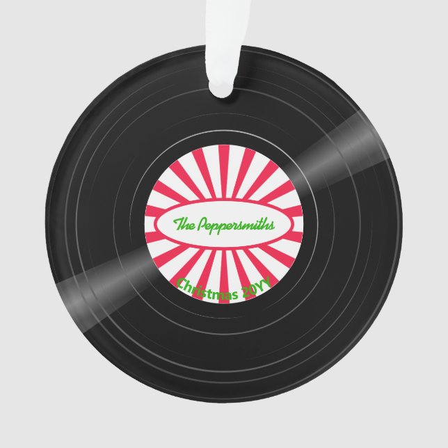 Vinyl Record personnalisé Red Starburst Photo (devant)