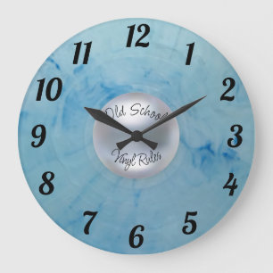 Vinyl Rules Large Horloge