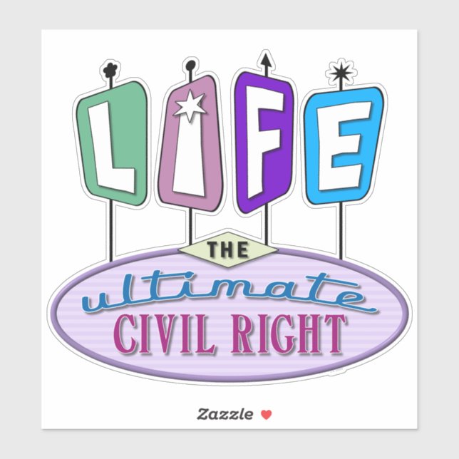 Vinyl sticker with a retro design. (Feuille)