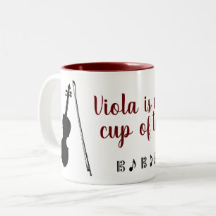 Viola est ma coupe de thé (rouge foncé) Mug