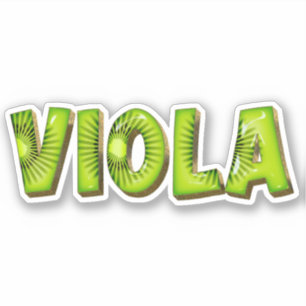 Viola Name Kiwi Design Autocollants