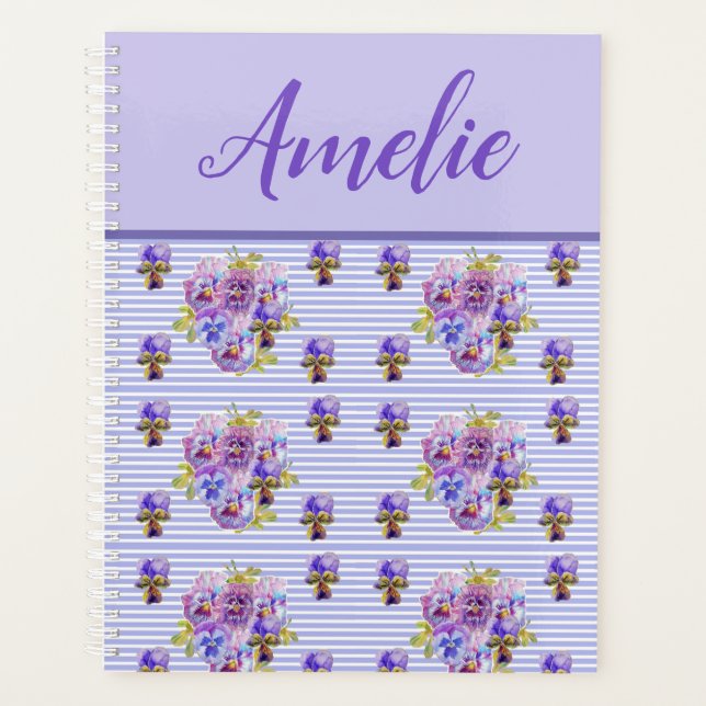 Viola Pansy Shabby violet Vintage Floral (Devant)
