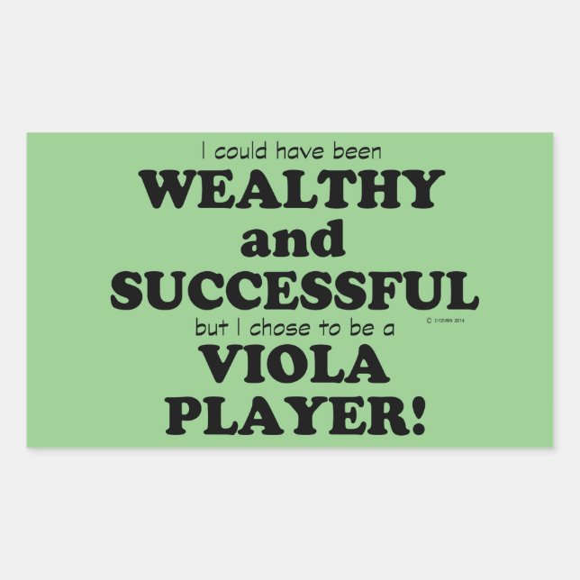 Viola Wealthy & Réussite Sticker Rectangulaire (Devant)