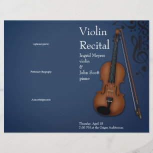 Viole de violon bleu foncé plié Considérant Progra