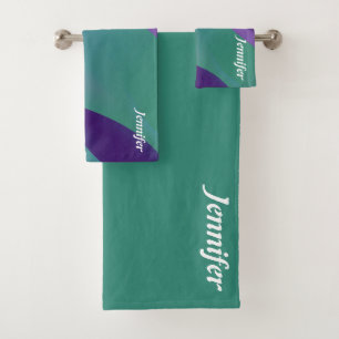 violet Abstrait lavande turquoise avec nom