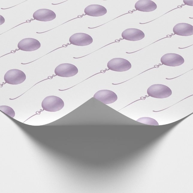 Violet balloon Gift Wrapping Paper - Papier cadeau (Coin)