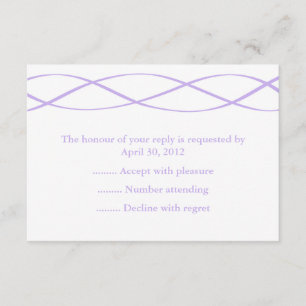 Violet & blanc Réponse à l'événement, RSVP ou Cart