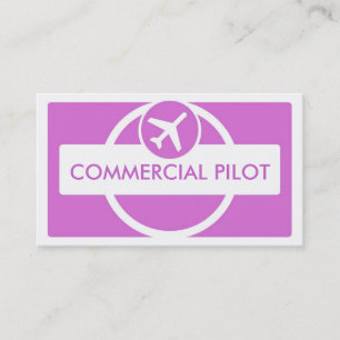 Violet blanc simple cartes de visite pilotes perso
