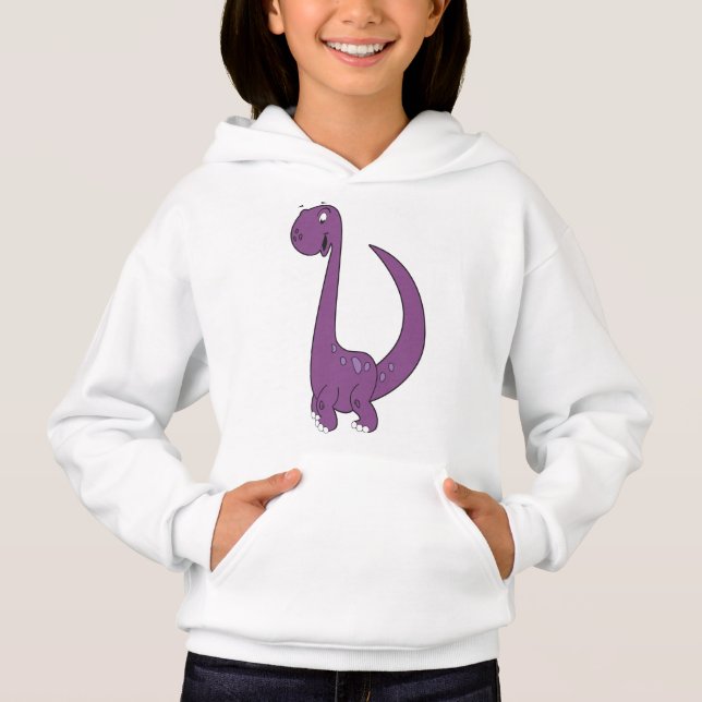 Violet Brachiosaurus dinosaure Dessin de la fille (Devant)