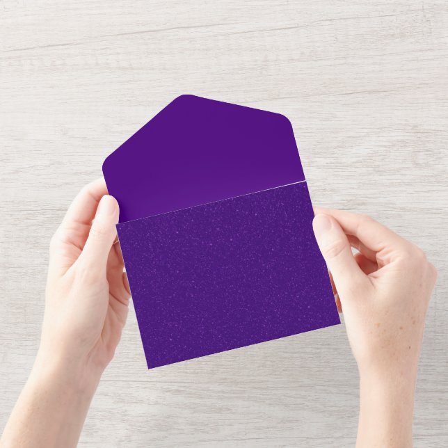 Violet Bruit tout en un mariage Invitation - Perso (Ouverture)