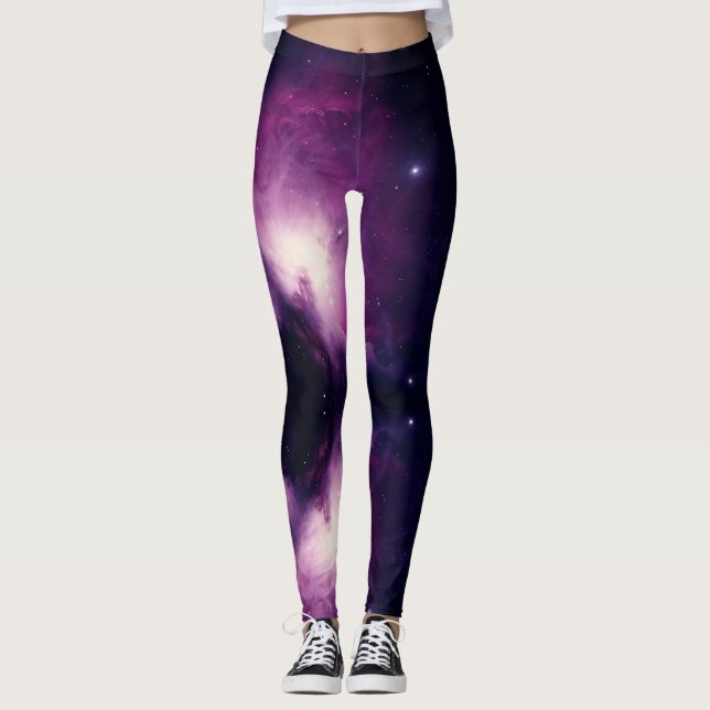 Violet céleste active vêtement yoga Leggings (Devant)