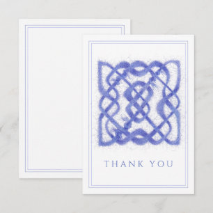 VIOLET CELTIC KNOT 3.5x5 Carte de remerciements pl