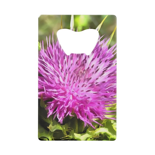 Violet chardon Fleur sauvage Floral Art (Devant)