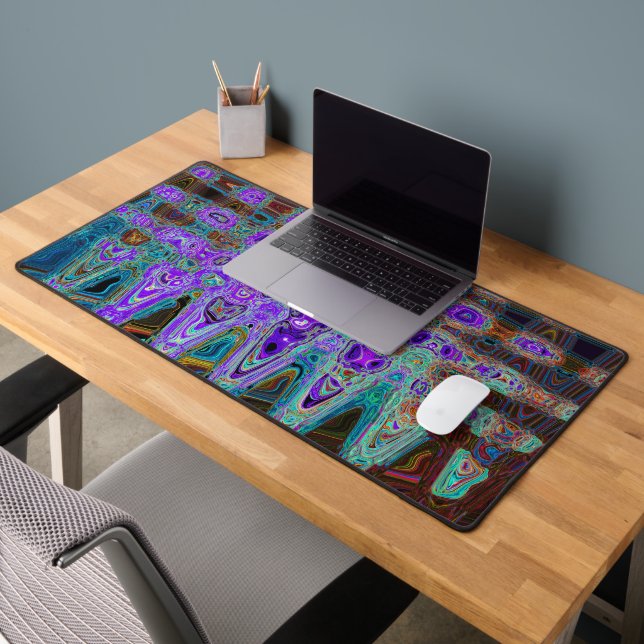 Violet coloré Super Abstrait rétro Vagues atomique (Bureau 2)