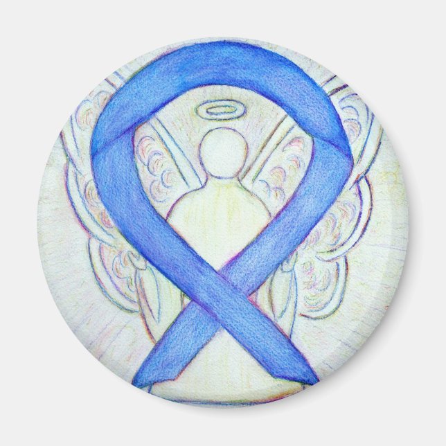Violet de sensibilisation Ruban Angel Magnets d'ar (Devant)