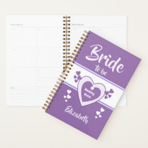 Violet et lilas avec coeur d'amour mariée mariage