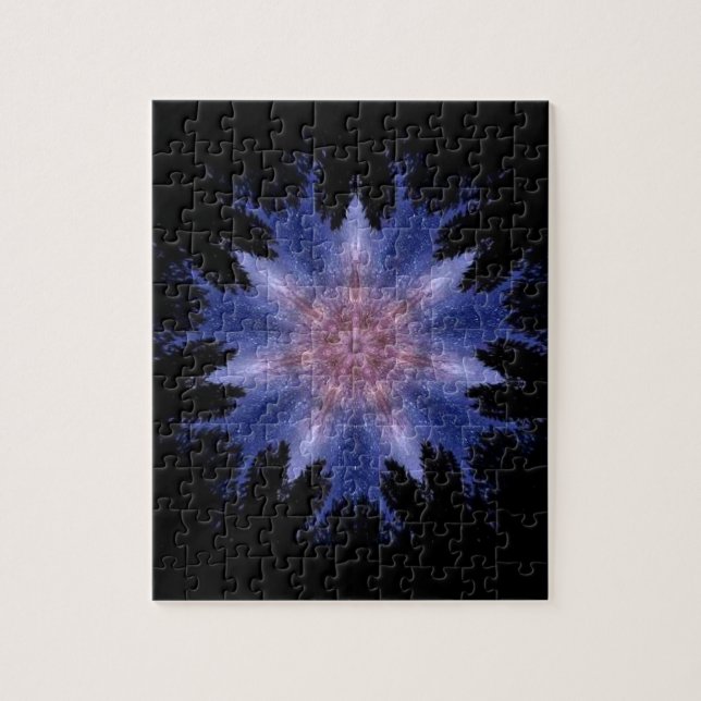 Violet étoile géométrique noir ciel puzzle puzzle (Vertical)