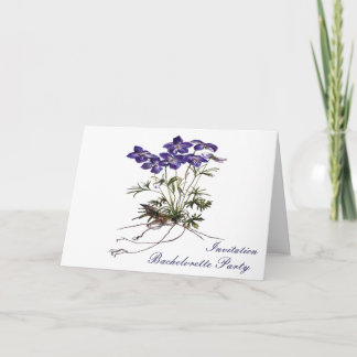 VIOLET Fleur botanique invitation Bachelorete