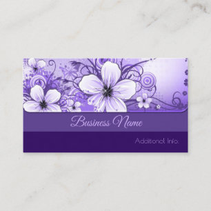 Violet Floral Carte de visite