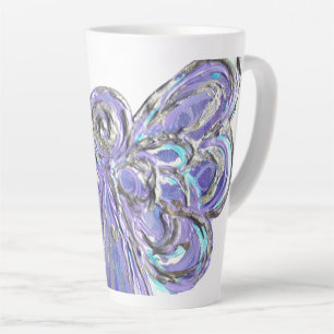 Violet Guardian Angel Art Custom Latte Mug Cup