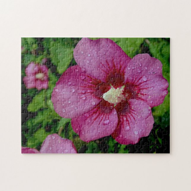 Violet Hibiscus Creative Flower Puzzle (Horizontal)