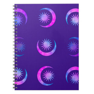 Violet Indigo Purple Moon & Sun Zen Dream Journal
