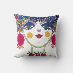 Violet - Jardin Tzigane Coussin de coton