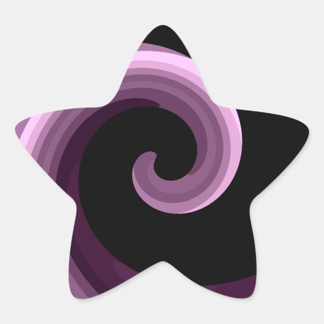 Violet joli abstrait autocollants à étoiles tourbi (Devant)