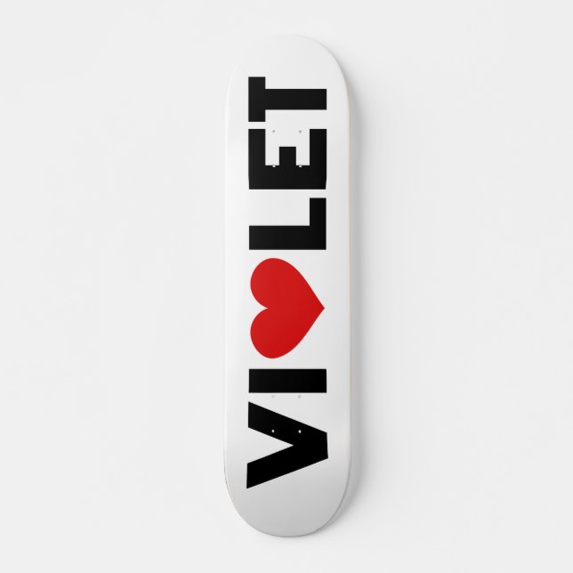 Violet Love Skateboard (Devant)