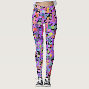 Violet noir et aquarelle Yoga Pantalons Leggings