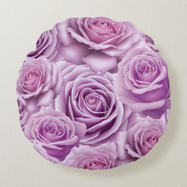 Violet Novalis Rose Coussin rond (Devant)