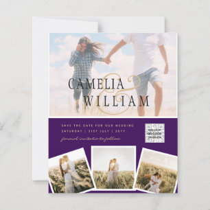 Violet photo Mariage Inviter QR Code Enregistrer D