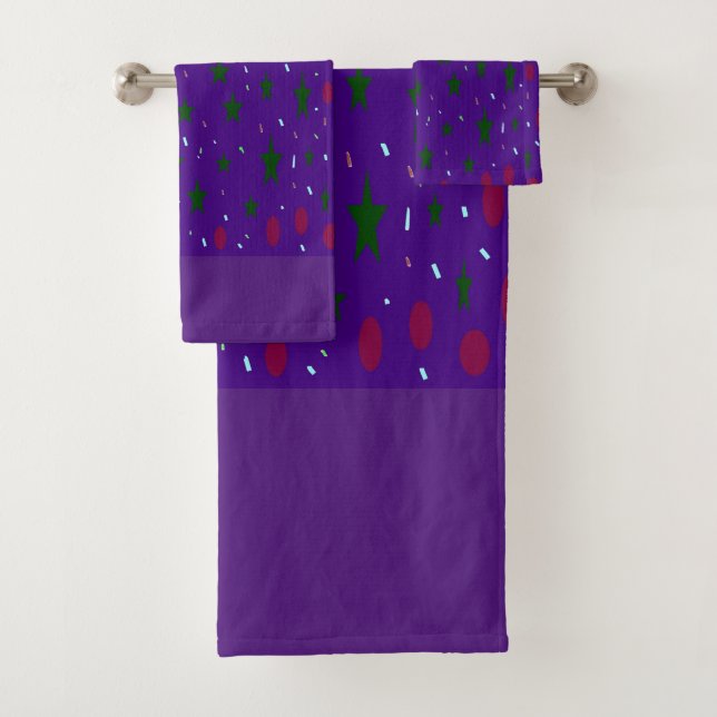 Violet profond avec globes motif rouges et blancs (En situation)