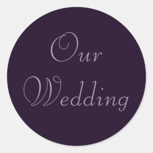 Violet Profond Nos Stickers Mariage