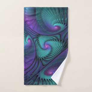 Violet rencontre Turquoise moderne art fractal abs