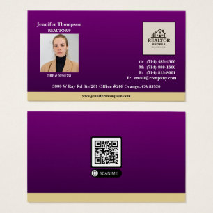 Violet royal avec Carte de visite magnétique à acc
