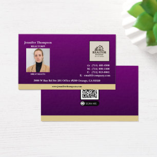 Violet royal avec Carte de visite magnétique à acc
