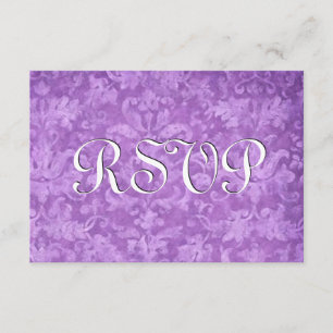 Violet RSVP Vintage Mariage damassé Ver10