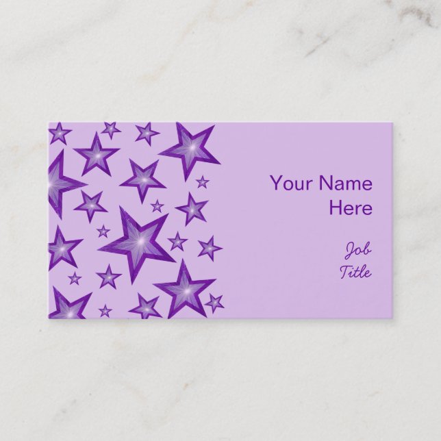 Violet Stars carte de visite côté pourpre (Devant)