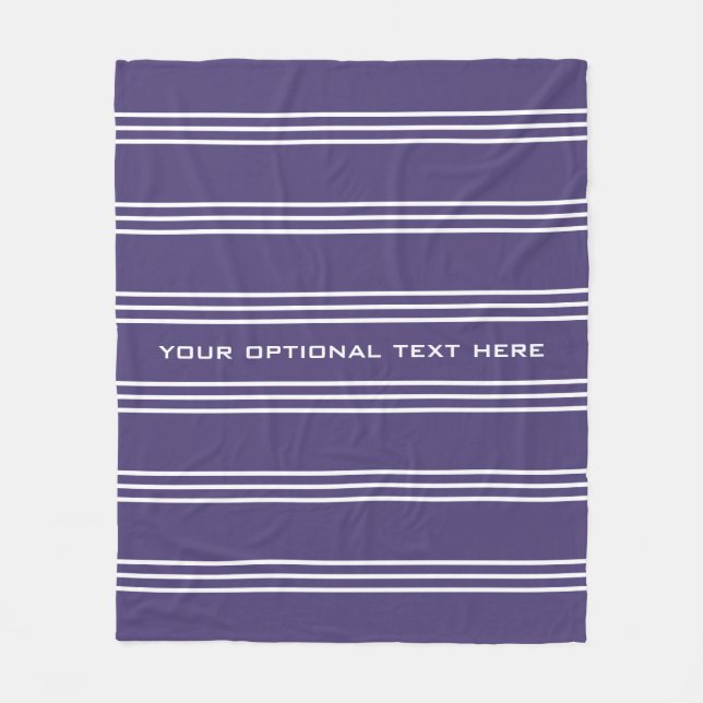Violet Stripes texte personnalisé couvertures en t (Devant)