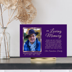 Violet Sympathy Funeral Memory MERCI Photo