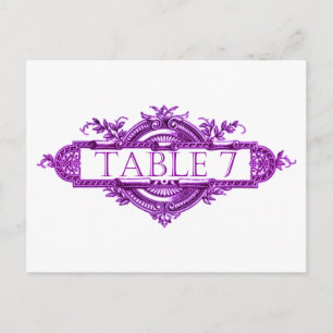 Violet Vintage Mariage Numéro de table de réceptio