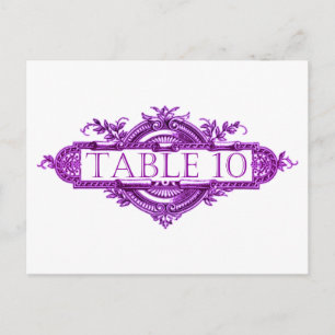 Violet Vintage Mariage Numéro de table de réceptio