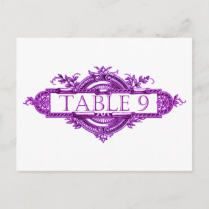 Violet Vintage Mariage Numéro de table de réceptio