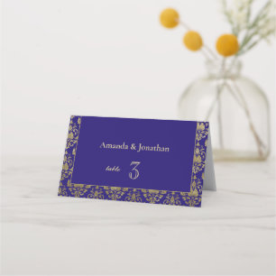 Violet violet et or Motif Mariage Cartes de place