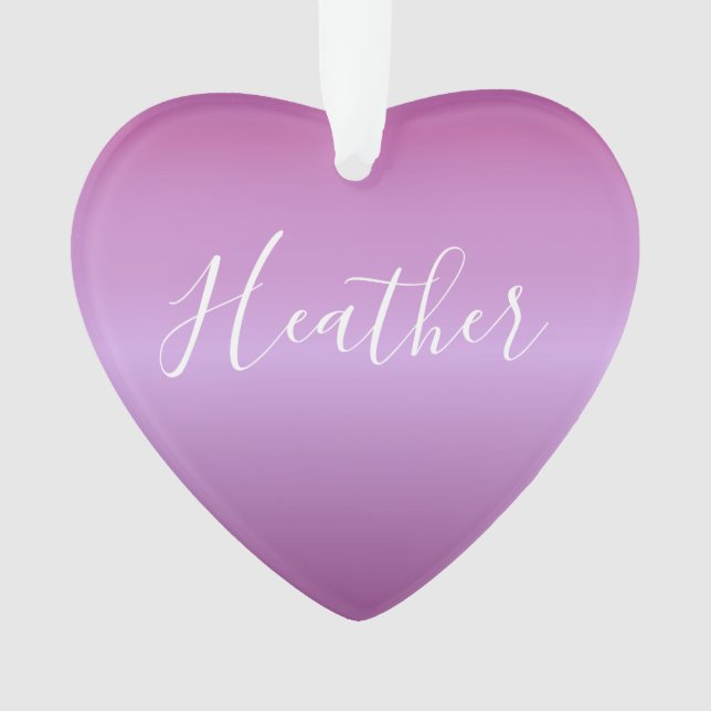 Violet violet et script blanc personnalisé (devant)