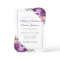 Violet violet Floral Faire-part de mariage d'argen